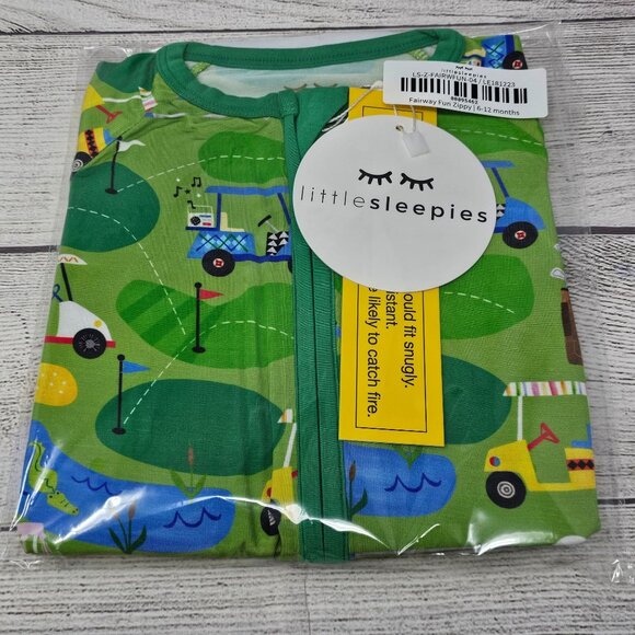 NIB Little Sleepies Fairway Fun Zippy Size 6-12 months - Picture 1 of 3